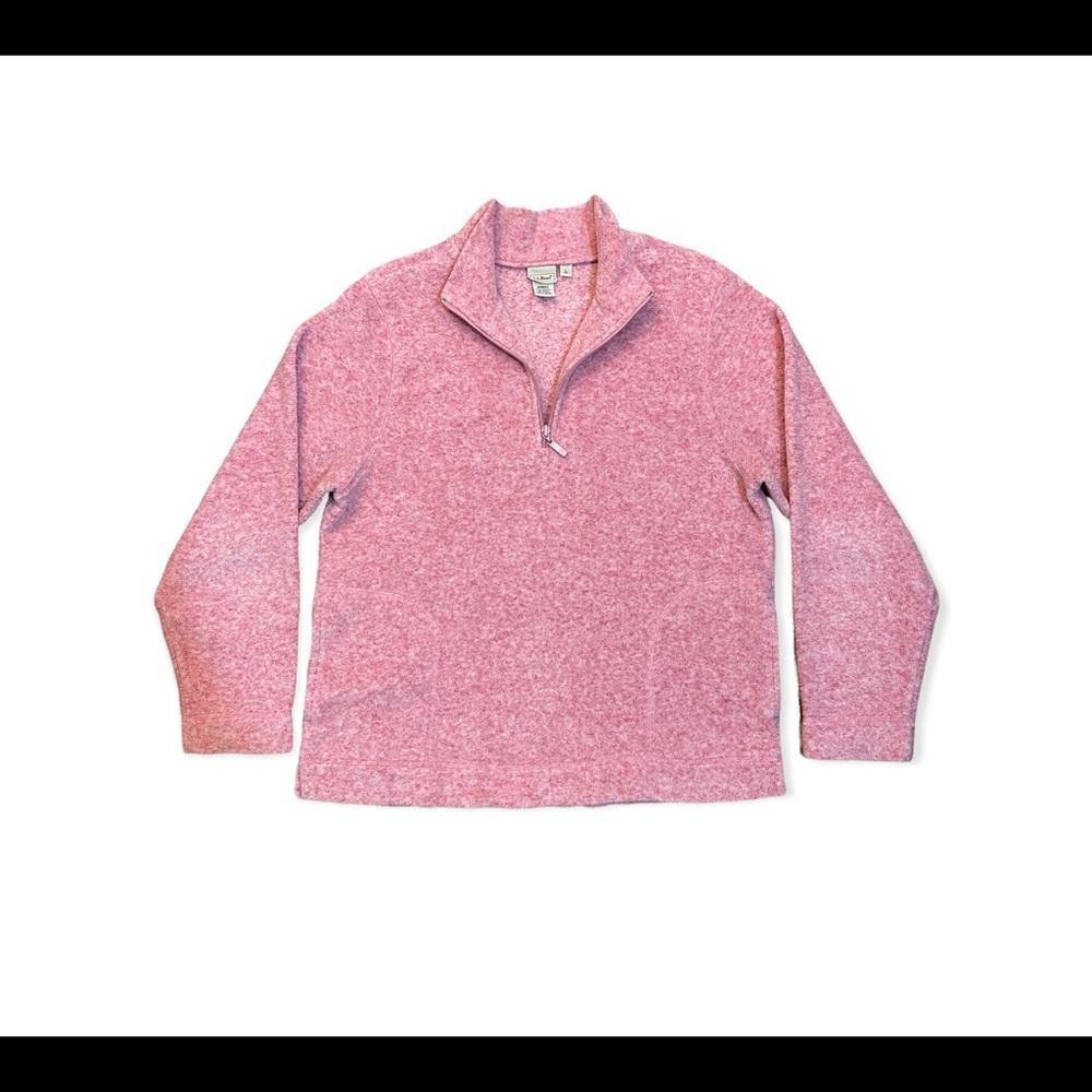 L.L.Bean Women’s Size-L Half-Zipper Pink Jacket